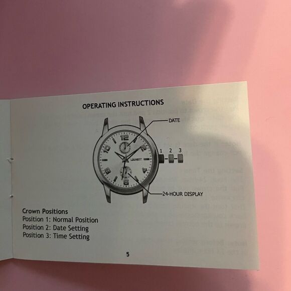 Louvett Pink Satin Fabric Watch Gold Tone NWT Includes Gold Box Case - Picture 13 of 13